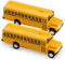 Pullback Diecast School Buses - 2 Pack Yellow Metal Toys with Write-On Surfaces - Perfect Gifts for Kids