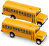 Pullback Diecast School Buses - 2 Pack Yellow Metal Toys with Write-On Surfaces - Perfect Gifts for Kids