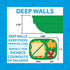 3 Set 4-7.4" 9.88" 1.25", Re-Play Toddler Plates with Dividers - Deep-Walled Compartments Divided Plates for Kids