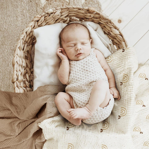 3Pack(Rainbow lulumoon Baby Muslin Swaddle Blankets: Soft Receiving Blanket for Newborn - Cotton Swaddling Blanket