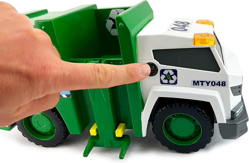 15" 3+ Mighty Fleet Power Movers Interactive Garbage Truck Toy Motion Drive Technology, Lights & Sounds, Motorized