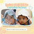 Set, 100% Baby Muslin Sun Hat & Bib Cotton Gauze, Made in Korea, Breathable Baby Bonnet with Soft Neck Band