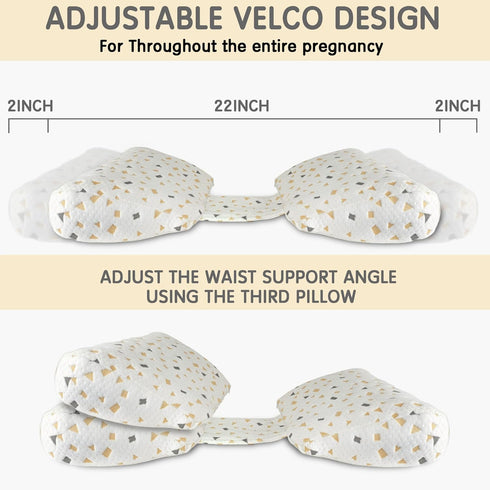 GloTika Pregnancy Pillows for Sleeping, Large Maternity Body Pillow Support for Back, Legs, Belly of Pregnant Women