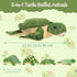 5 12" Mommy 4 PCS Sea Turtle Stuffed Animals with Babies, Stuffed Turtle Plush Toy with Babies Turtles Inside, Big