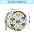 PYBUG Dog Round Pacifier Storage Case, Polyester & TPU Lined with Hook Buckle, Pacifier Container Box for Baby, Fashion