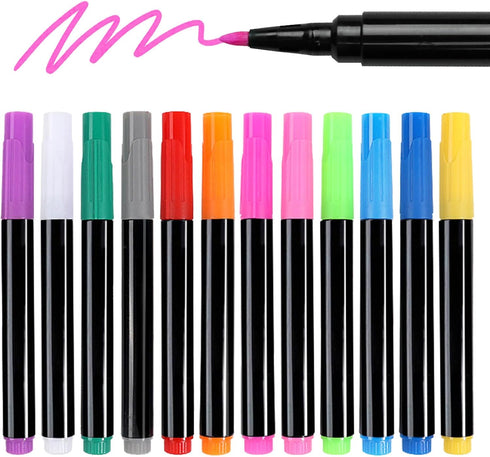 Signsxcel12-Color Liquid Markers for Led Note Board, Compatible with Light Up Drawing