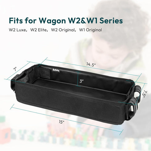 Double Sided Stroller Tray - Fits for Wonderfold Wagon, Kids Snacks & Activities, Easy to Use and Clean
