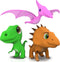 Dinosaur Bath Toys, Mold Free Baby Bath Toys for Toddlers 1-3, BPA-Free, Dishwasher-Safe, 3PCs