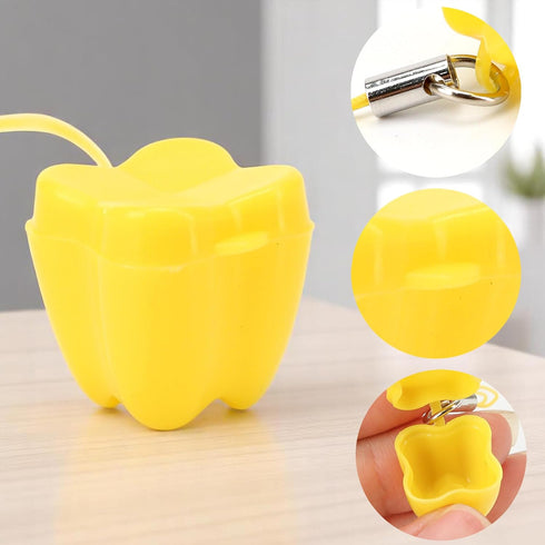 KH866 60 Pcs Tooth Necklaces for Lost Teeth Tooth Holder Necklaces with Container Case, Milk Tooth Saver Storage Box