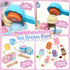 3 4 5 6 Atoylink Wooden Ice Cream Toys for Kids Pretend Play Food Toys with Scoop & Menu & Fake Money, Ice Cream Cart