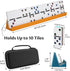 NiToy 6 Set 28 2x1x0.28 Inches 4 10x1.18x1.18 Inches, Double Dominos for Adults with Tiles & Silicone Domino Racks