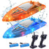 YEETFTC 2Pack LED Light RC Boat Remote Control Pool Water Toys for Kids