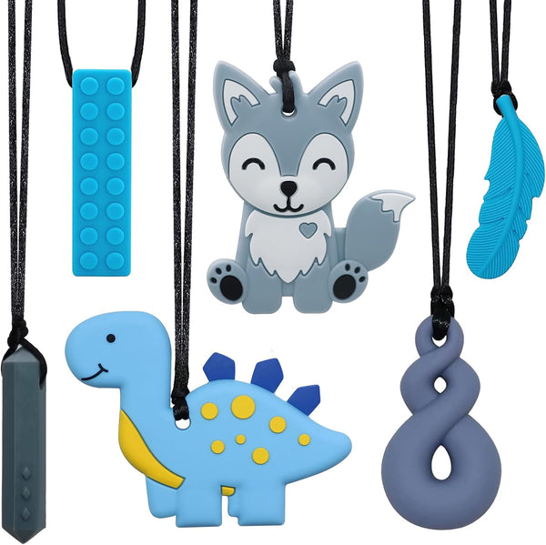 Chew Necklaces for Sensory Kids, Sensory Toys for Kids with Autism, ADHD,
