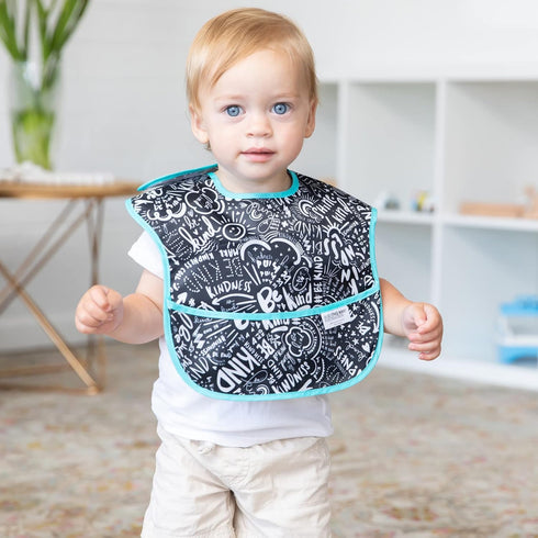 Bumkins SuperBib Baby and Toddler Bibs for 6-24 Months, Essential for Eating and Baby Led Weaning, 3-pk