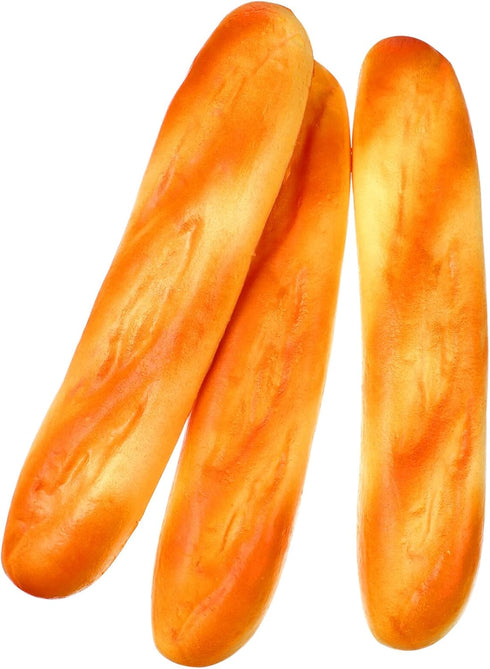 ULTNICE 3pcs Artificial French Long Bread Loaf Lifelike Fake Dessert Cake Food Pretend