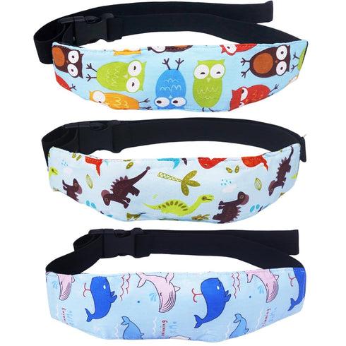 Naturahand 3 Pcs Baby Head Support Band for Stroller Car Seat Neck Relief