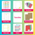 Donut Stickers Sheets Set, 1.5" - 20 Sheets, 200 Stickers