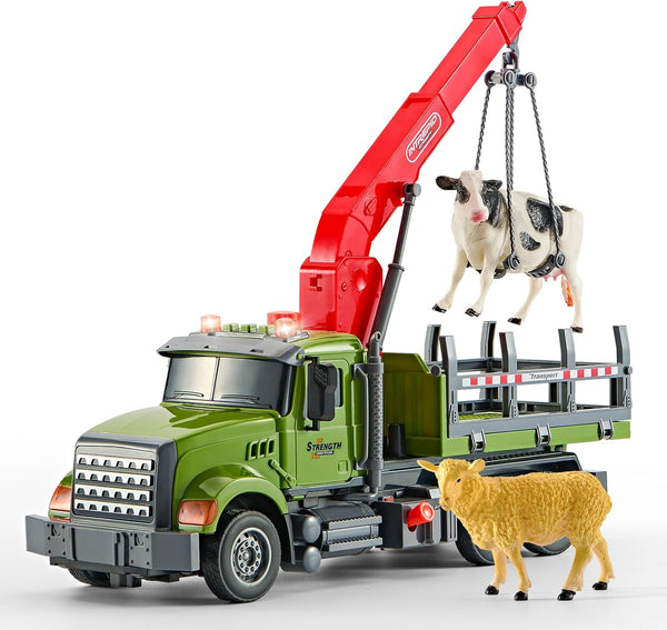 Chyucjl Large Farm Animal Transportation Truck Toys for 3 4 5 6 7