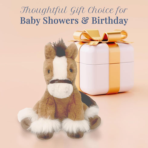 10-Inch MON AMI Truffles The Horse Stuffed Pony Toy for Boys & Girls | Soft Farm Plush Horse | Playtime Companion |