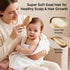 BubblePanda Set Baby Hair Brush and Comb Ultra Soft Goat Hair Bristles, Natural Bamboo Baby Brush for Cradle Cap