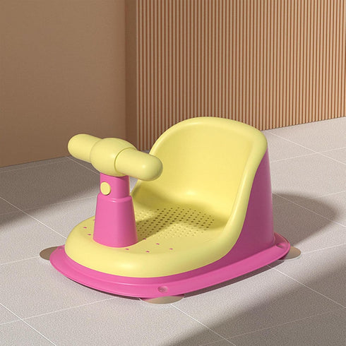 TTETTZ Bath Seat Bathtub Seat for Bathing, Yellow Pink