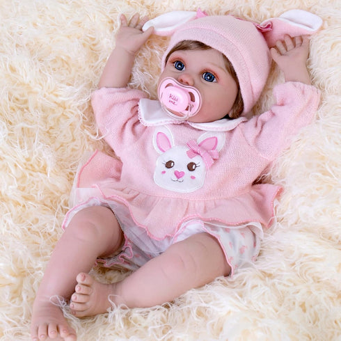 Aori Reborn Baby Dolls - Lifelike Girl Doll with Feeding Toy, Realistic Newborn Gift Set for Kids 3+