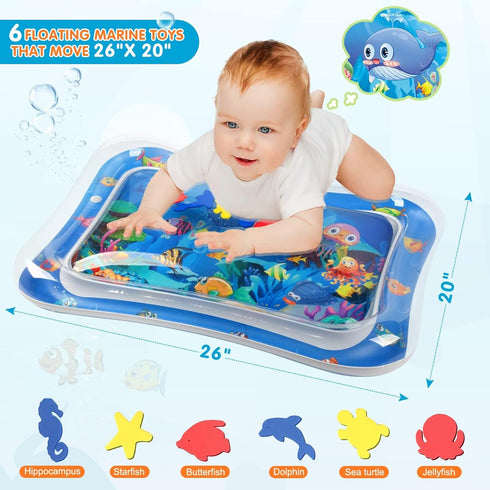 Infinno Inflatable Tummy Time Mat - Premium Baby Water Play Mat for Infants and Toddlers
