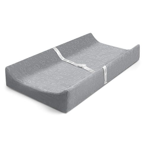 Serta Perfect Sleeper Grey Changing Pad with Plush Cover Set