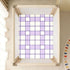 JUNZAN 52x28 Plaid Gingham Baby Crib Sheets Cotton Fitted Crib Sheets for Boys Girls Standard Toldder Bed Mattress