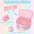 GRAOSO Hair Bow Organizer for Baby Girls, Double Layer Hair Accessories Storage Bag, Rainbow Sequins Design