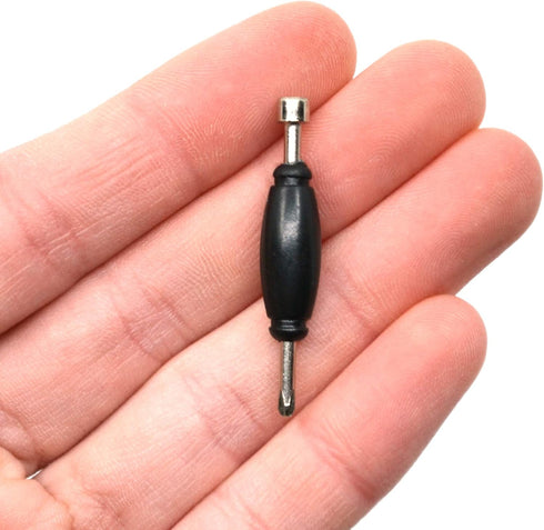Pack 1 Teak Tuning Standard Fingerboard Tool, Screwdriver and Nut Driver, Black Colorway