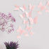 24 Cute Pink Butterfly Wall Decor pcs, Girls Room Wall Decals, Danish Pastel Aesthetic Butterflies Stickers for Nursery