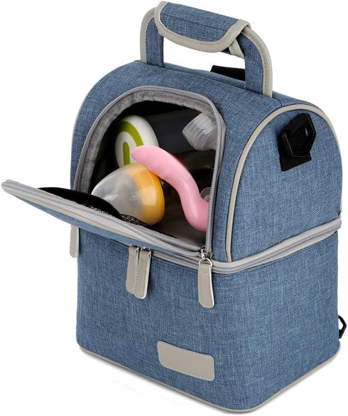 Freezer/Mommy Backpack/Portable Breast Milk Baby Bottle Cooler Bag/Waterproof Baby Milk Bag Travel Thermal Insulated