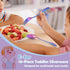 E-far 10-Piece Toddler Forks and Spoons Set, Stainless Steel Kids Safe Silverware for Self Feeding, Rainbow