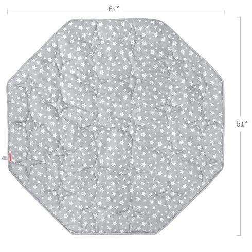 8 69" Octagon Playpen Mat Grey, Non Slip Panel Playpen Mattress Mat Fits Regalo Extra Large Play Yard and hiccapop XL
