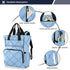 SUABO Backpack Baby Diaper Bag Blue Ice Cream Large Bag Waterproof Travel Diaper Bags for Moms and Dads
