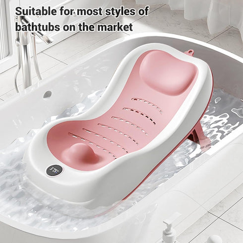 Hamwesh Baby Bath Support, Foldable Portable Safe Quick Drying Adjustable Non Slip Base Baby Bathtub, Newborn Bathtub