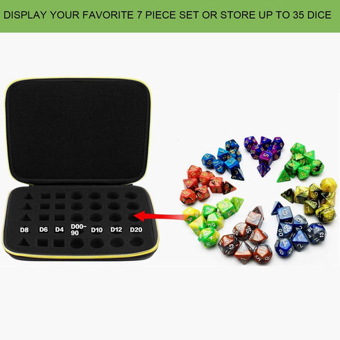 Dice Storage Case, Box Tray for DND Dice Set, for D&D Dungeons and Dragons 7-Die Polyhedral Dice