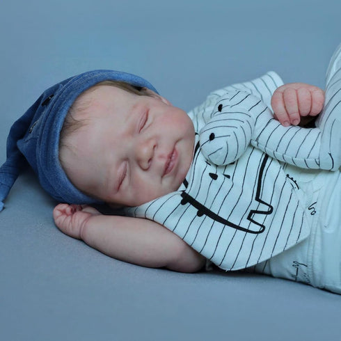 WOOROY Realistic Reborn Baby Dolls Boy, 18-Inch Newborn Baby Doll with Soft Cloth Body, Gift for Kids