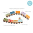 Set 10-Piece 2 3 4 Pearhead Wooden Train for Toddlers Magnetic Train Cars, FSC-Certified Wood, Montessori STEM Toy