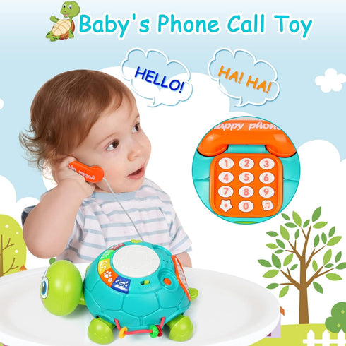 6 12 Tummy 7 8 9 10+ 4 5 6 12 Musical Turtle Baby Toys to Months, Infant Light up Music Toys Time Development, Crawling