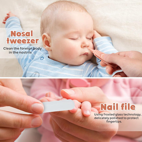 Set Baby Nail Clippers with Cute Case, Infant Fingernail and Toenail File Kit for Newborn Manicure and Pedicure, New