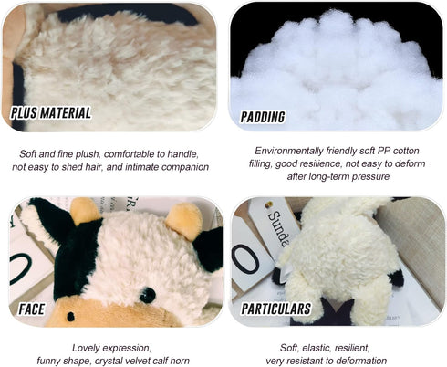 CHELEI2019 11.8" Cow Stuffed Animal Plush Soft Christmas Cow Plushies Toy for Kids,Girls