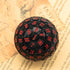 100 Sided Polyhedral D100 Game Dice, Single 48 mm Cube with Black Pouch, Black with Red Number