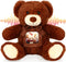 14 Inch Remembrance Bear Plush Stuffed Animal with Recorder, Soft Doll Toy with Picture Frame (Dark Brown)