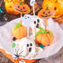 Tatuo 100 Pcs Plastic Halloween Picks - Cupcake Toppers, Pumpkin Fruit Picks, Halloween Toothpicks, Cocktail Skewers