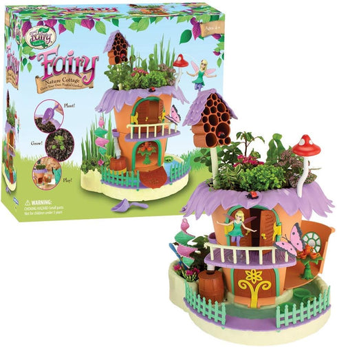 My Fairy Garden Nature Cottage Toy Figurine and Plant Kit - Grow Your Own Magical Garden with Fairy Isla, Ages 4+