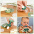 Haakaa Flower Baby Fresh Fruit Food Feeder with Mini Freezer Nibble Tray, Silicone Mesh Feeder for Infants 4M+ (Pea