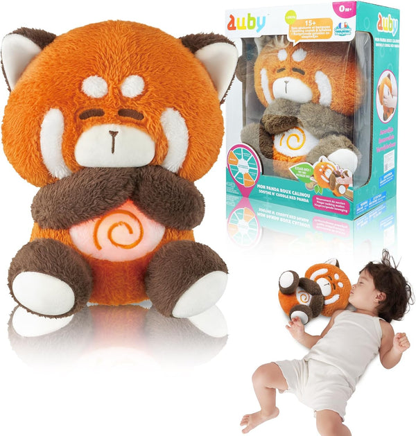 auby Red Panda Baby Soothing Toy - White Noise Machine & Lullabies,