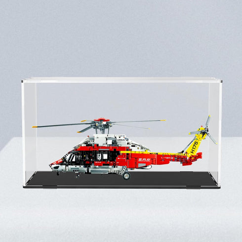 Clear Acrylic Display Case - Self-assembly Box with Black Base for Action Figures and Collectibles